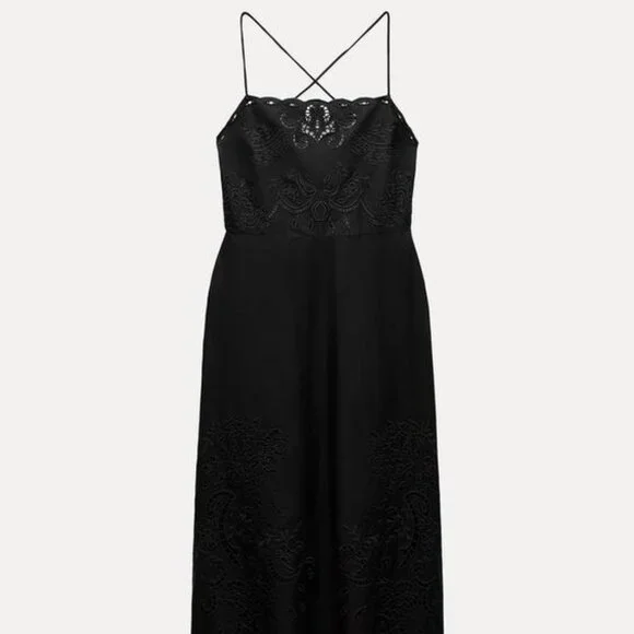 Zara EMBROIDERED DRESS ZW COLLECTION - Picture 8 of 11